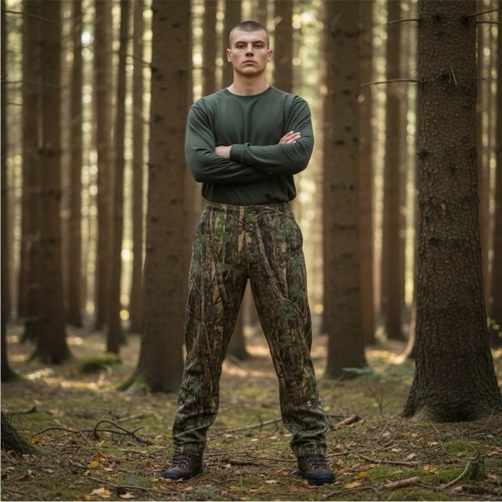 Pro Rainer Trebark Series Mens Outdoor Hunting Camouflage Nylon Rain Pants Large